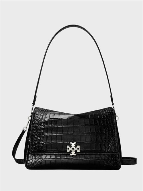Medium Charlie Croc-Effect Leather Shoulder Bag TORY BURCH | 183354001
